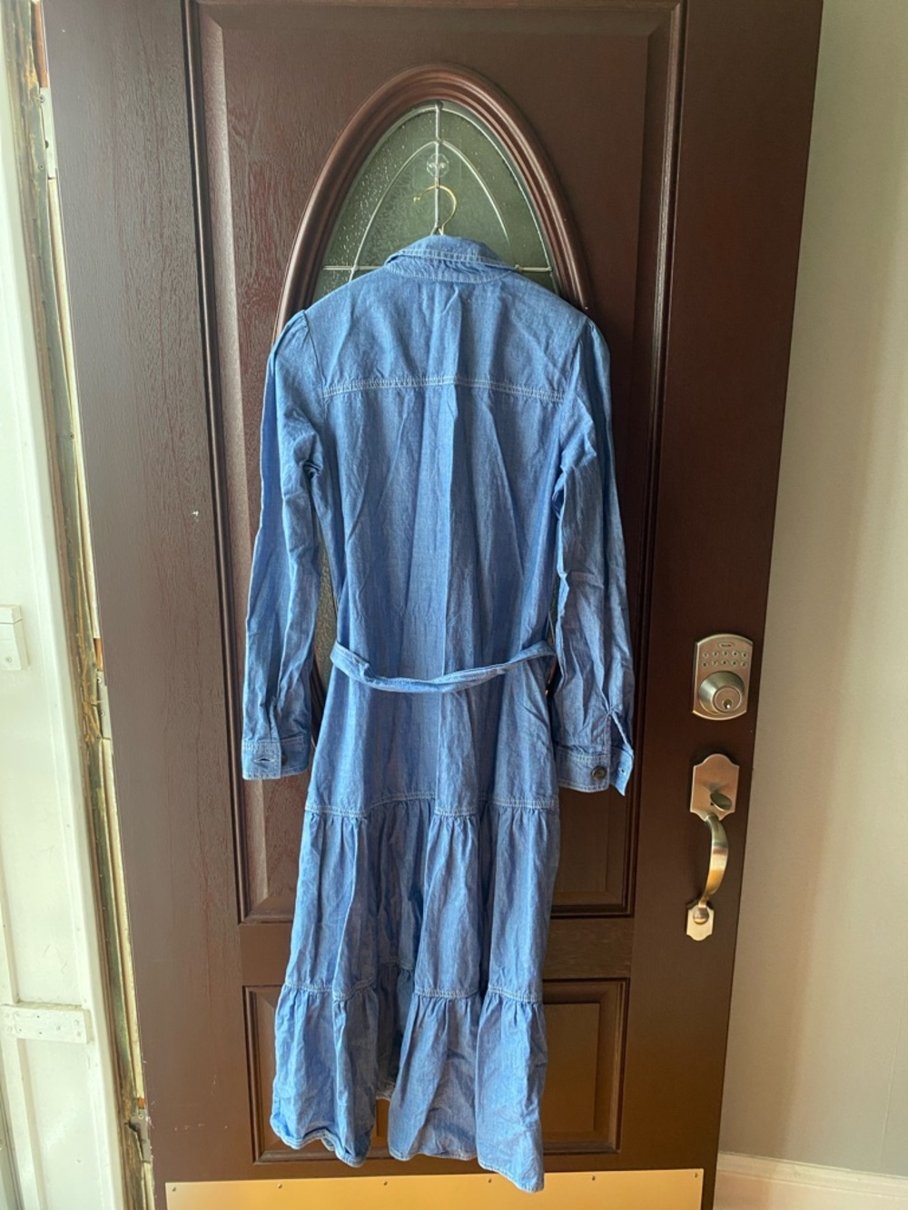 NWT Boden Blue Tiered Button-Front Midi Dress - Picture 5 of 10